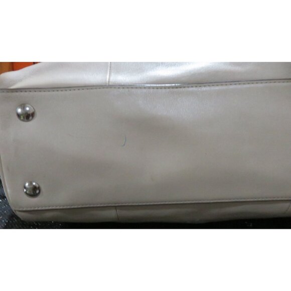 Coach Legacy Candace Leather Carryall Cream Zebra Print Satchel Handbag 23409 - Picture 10 of 16